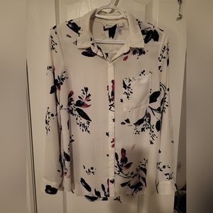 Reitmans Dress Shirt, Small, Multi Colour (Blue/White/Pink)